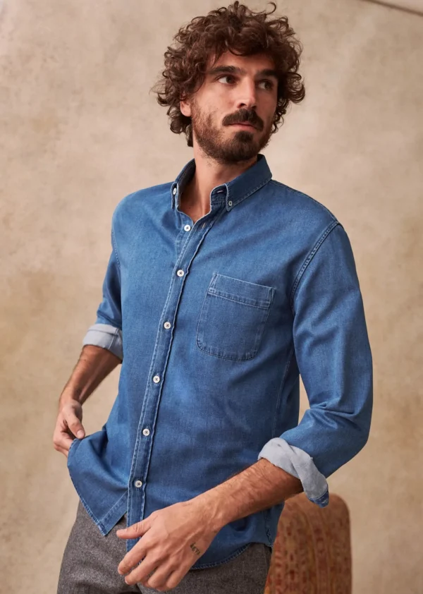Sezane Hemd Miles< Denim-Hemden | Denim